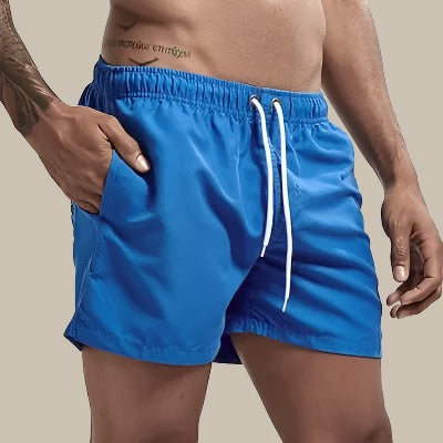 Herren Badeshorts – Relaxed Fit – Schnell Trocknend – Mid-Thigh – Kordelzug Bund