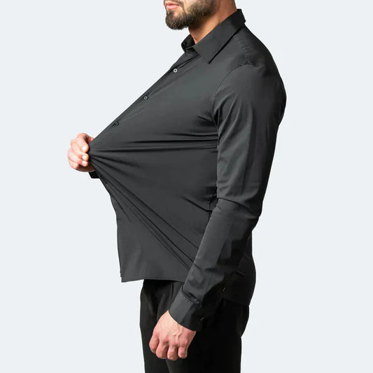 Herren Businesshemd – Slim Fit – Stretch – Bügelfrei – Atmungsaktiver Stoff