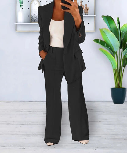 Damen Blazer – Taillierte Passform – Ein-Knopf – Klassisches Revers – Flap-Taschen