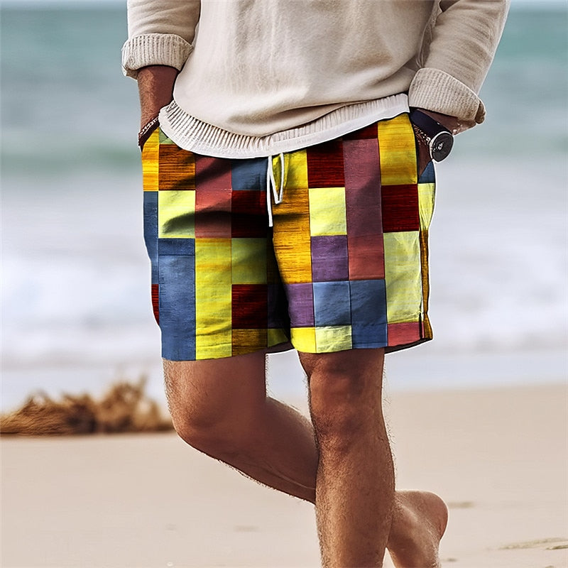 Herren Badeshorts – Regular Fit – Atmungsaktives Gewebe – Mittlere Beinlänge – Verstellbare Taille