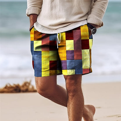 Herren Badeshorts – Regular Fit – Atmungsaktives Gewebe – Mittlere Beinlänge – Verstellbare Taille