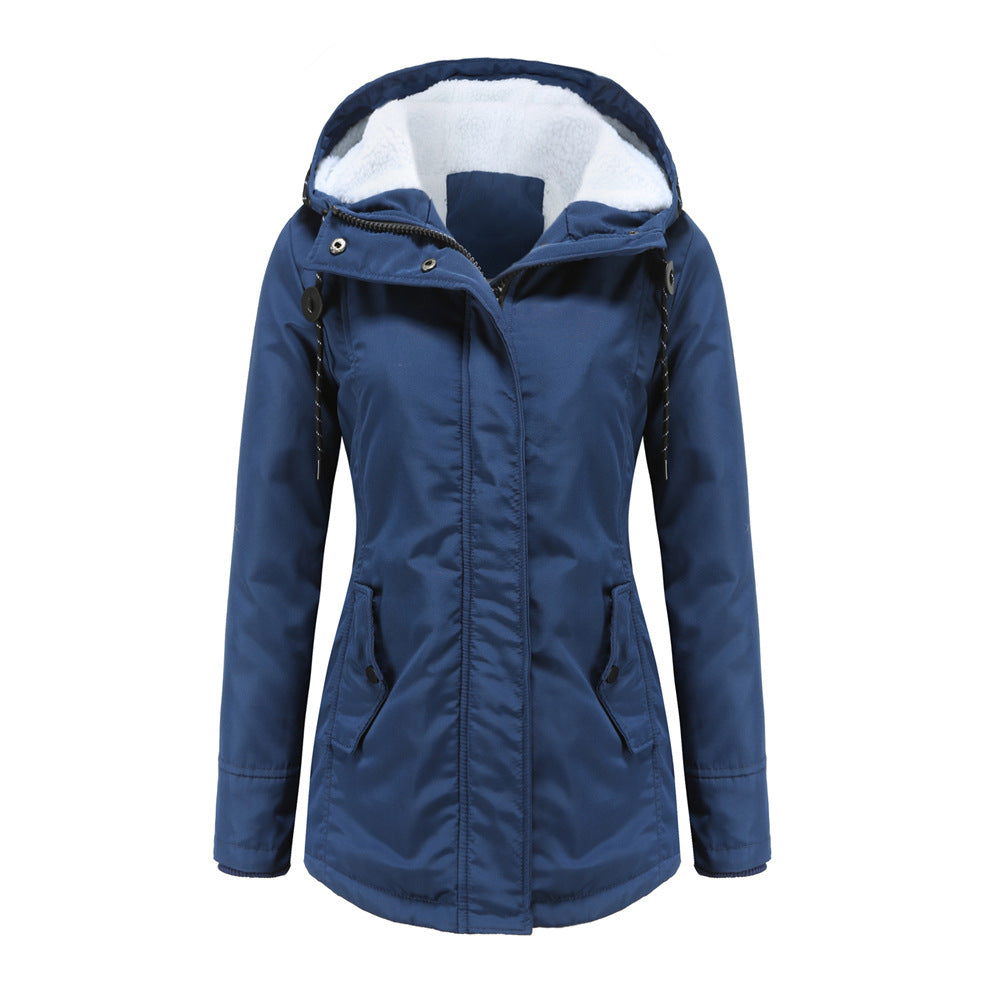 Damen Regenjacke – Taillierte Passform – Wasserdicht – Fleecefutter – Mit Kapuze