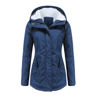 Damen Regenjacke – Taillierte Passform – Wasserdicht – Fleecefutter – Mit Kapuze