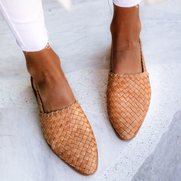 Damen Ballerinas – Woven Design – Pointed Toe – Atmungsaktiv und Flexibel