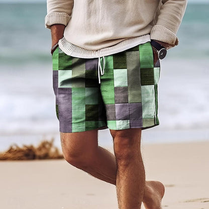 Herren Badeshorts – Regular Fit – Atmungsaktives Gewebe – Mittlere Beinlänge – Verstellbare Taille